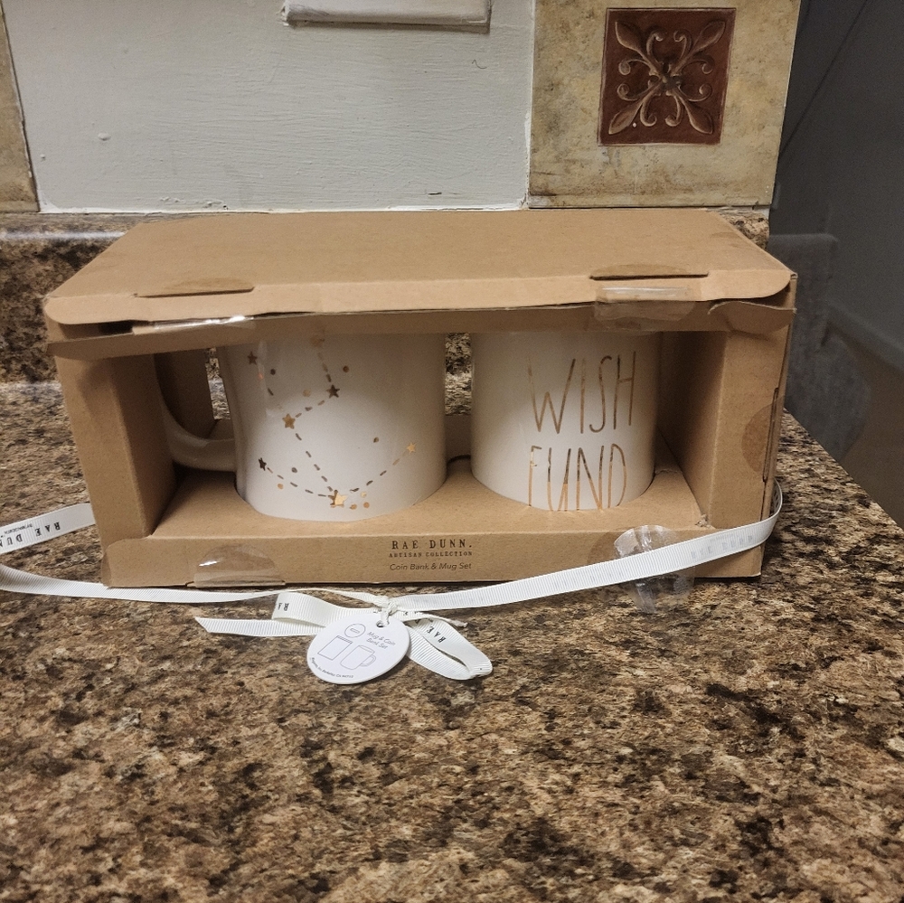 Rae Dunn Coin Bank & Mug Set Nwt - Picture 8 of 8